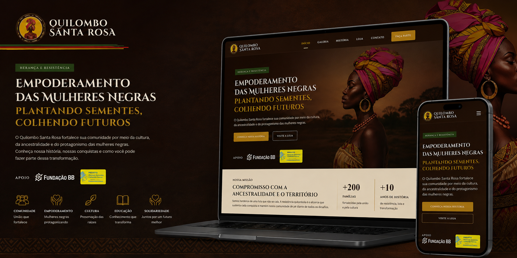 Banner Quilombo Santa Rosa